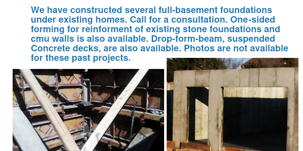 Foundations under existing Homes
